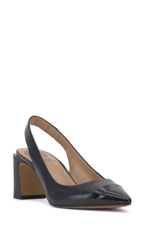 Vince Camuto Hamden Leather Cap Toe Slingback Pumps Product Image