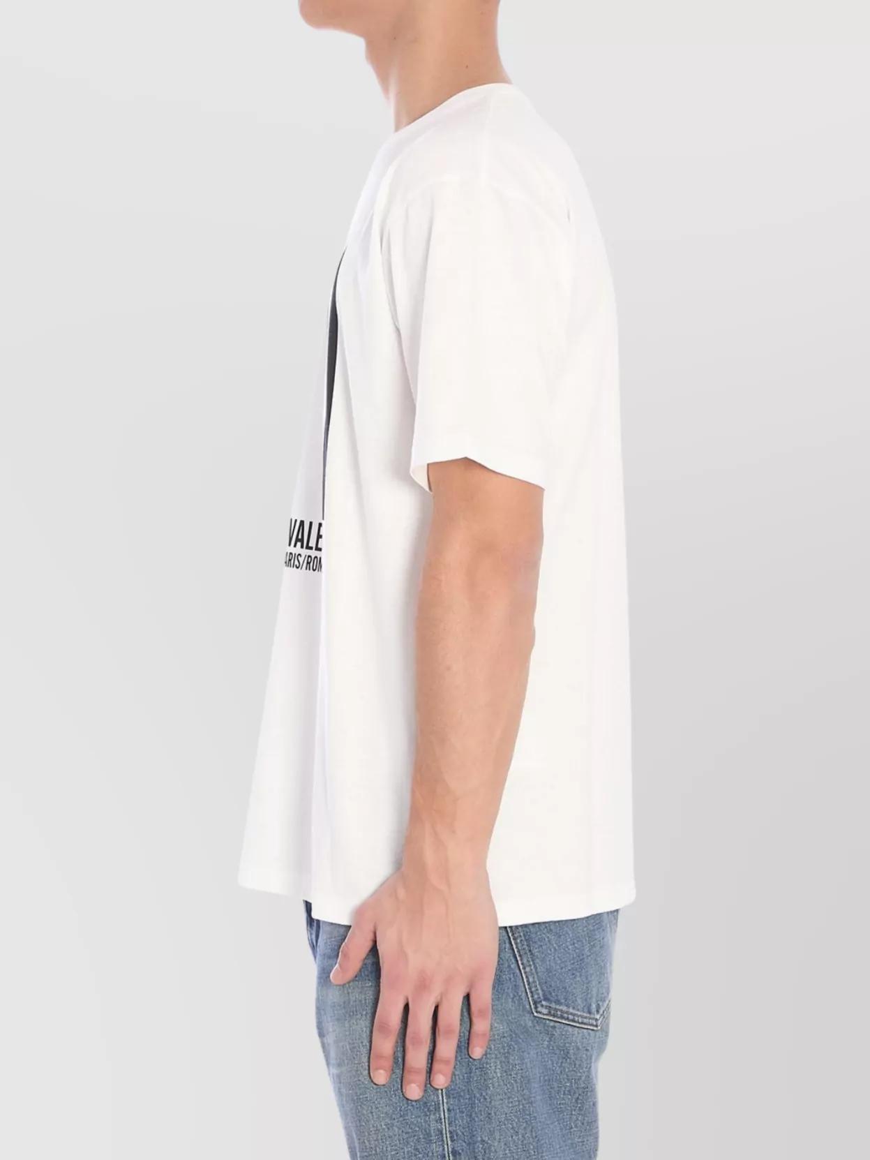 VALENTINO Mens Avorio Logo-print Crew-neck Cotton-jersey T-shirt Product Image