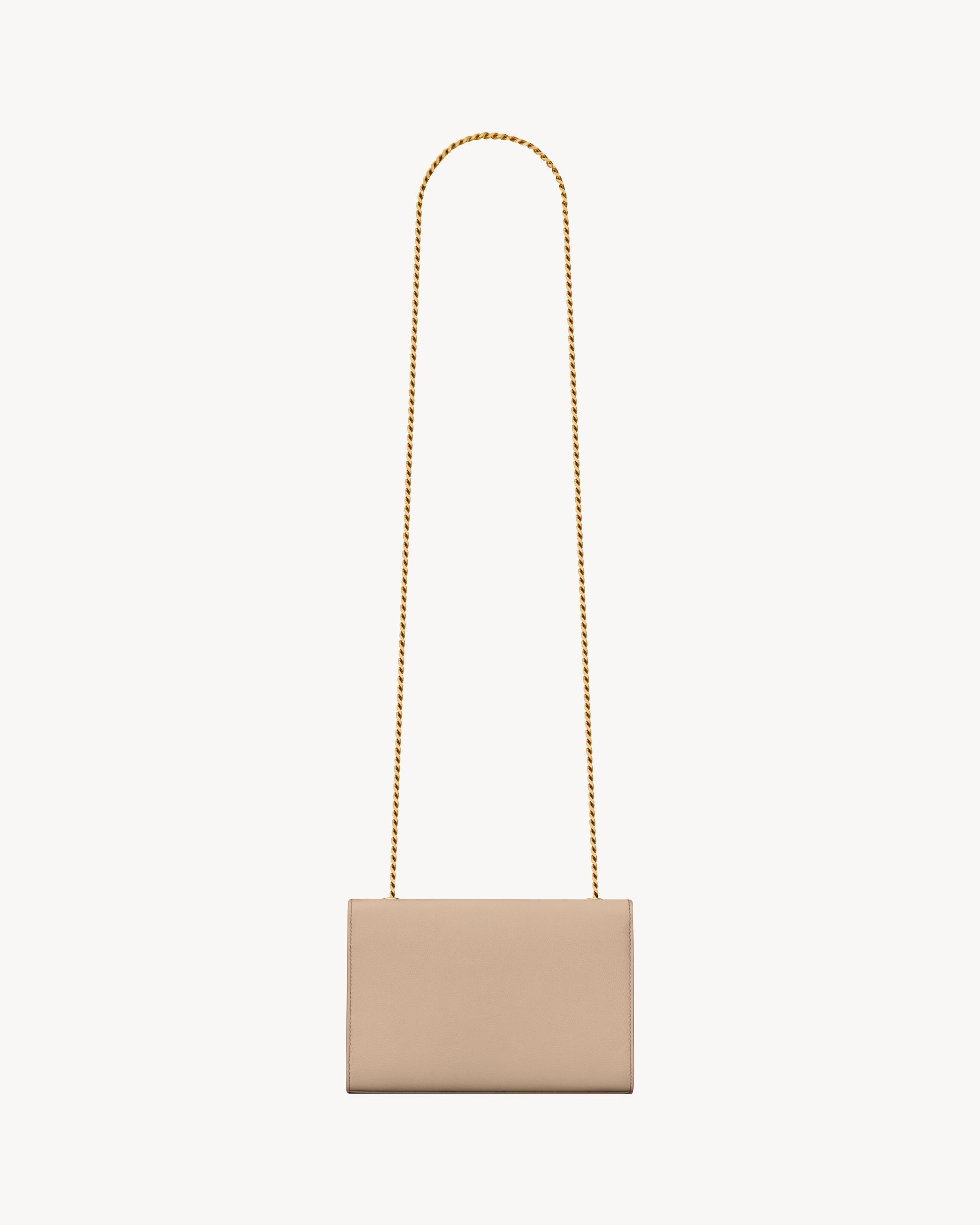 UPTOWN CHAIN WALLET IN GRAIN DE POUDRE EMBOSSED LEATHER Product Image