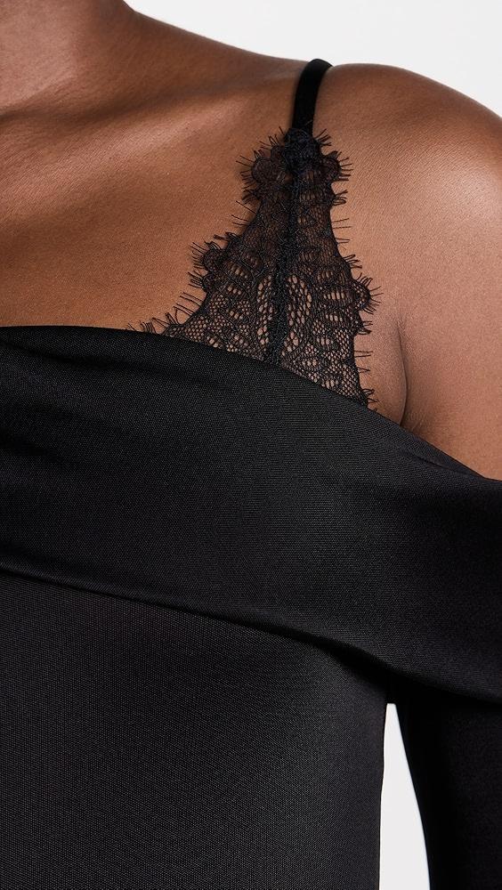 Night Night by Jonathan Simkhai Nadia One Shoulder Thong Bodysuit | Shopbop Product Image