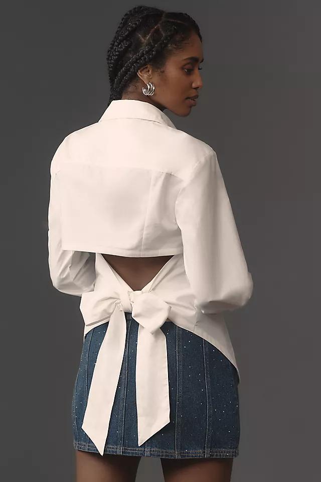 Maeve Bow-Back Tailored Shirt Product Image