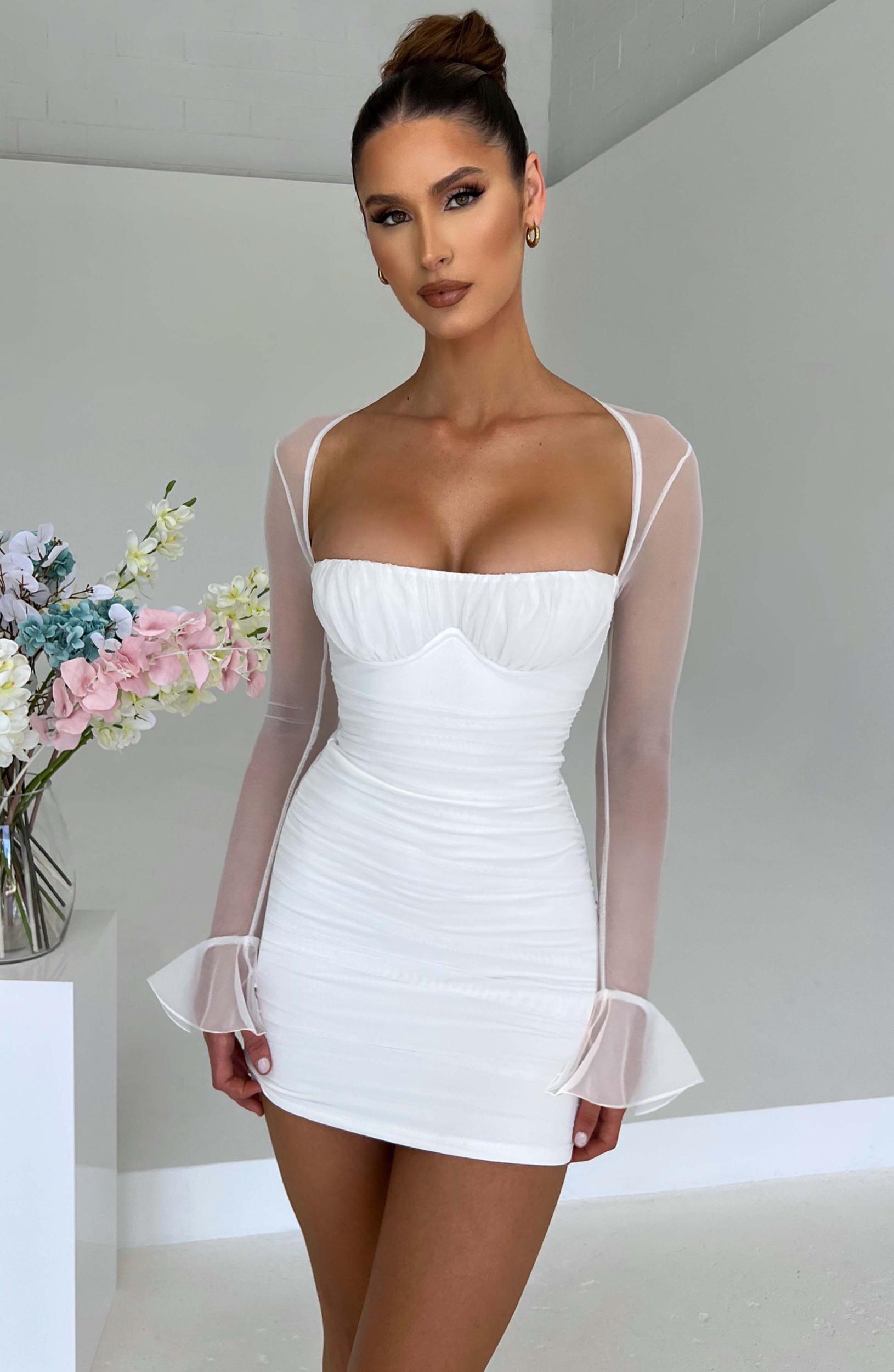 Brea Mini Dress - White Product Image