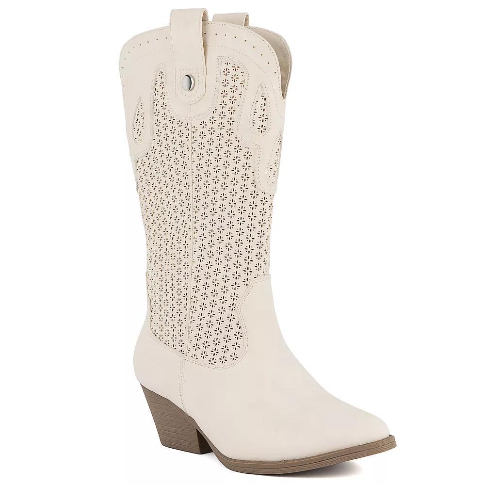 Sugar Tammy Women's Western Boots, Size: 6, Ivory Product Image