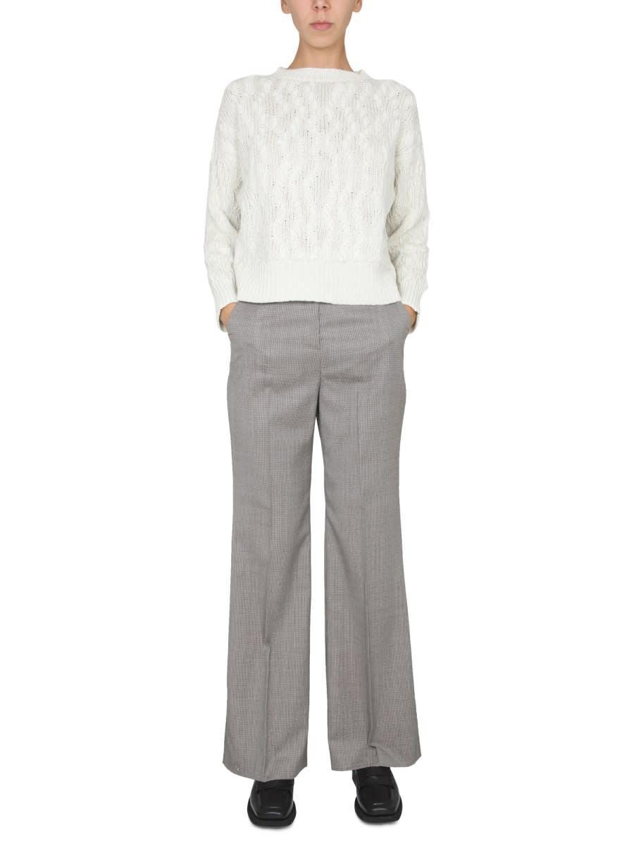 FABIANA FILIPPI Micro Houndstooth Pants In Brown Product Image