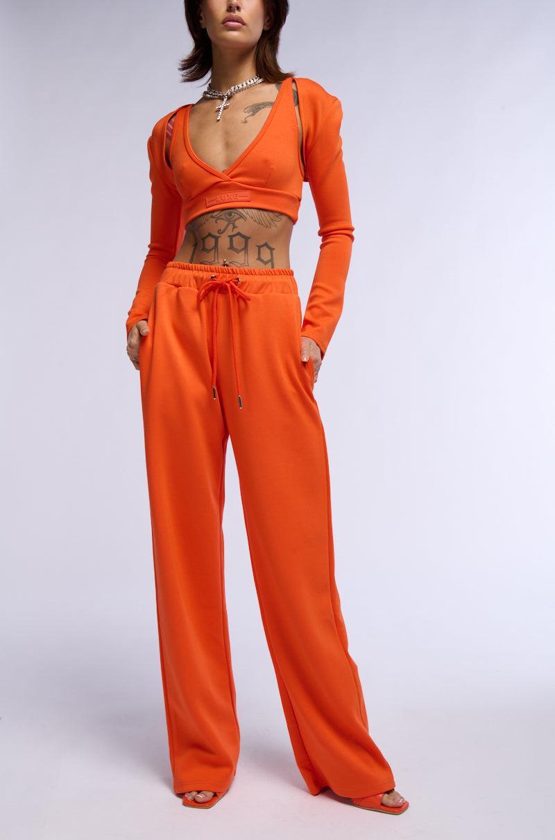 PAXTON SUPER LUXE BOLERO TOP IN ORANGE Product Image