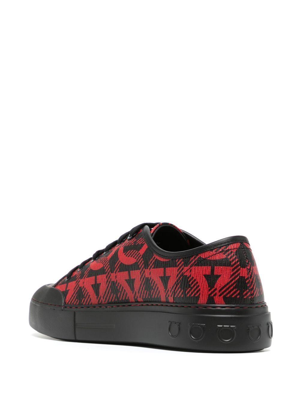 Gancini logo-top sneakers Product Image