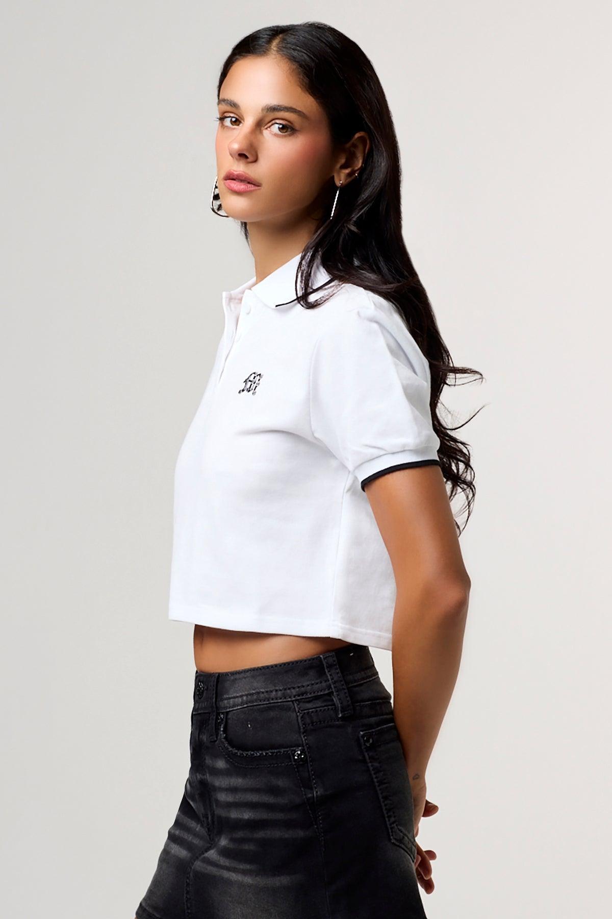 Waldorf Cropped Polo Shirt Product Image