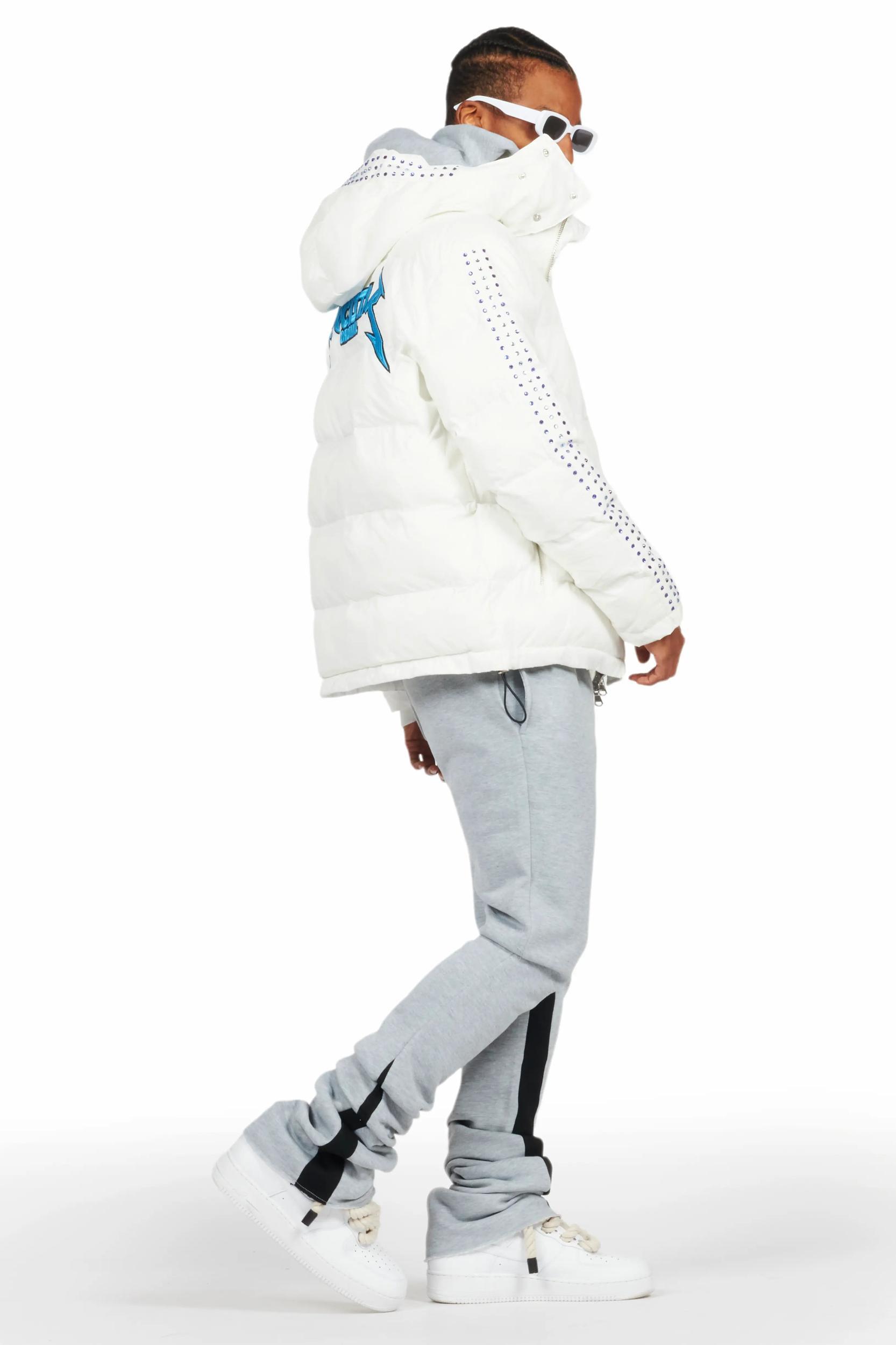 Briggs Heather Grey Hoodie/Super Stacked Flare Track Set Male Product Image