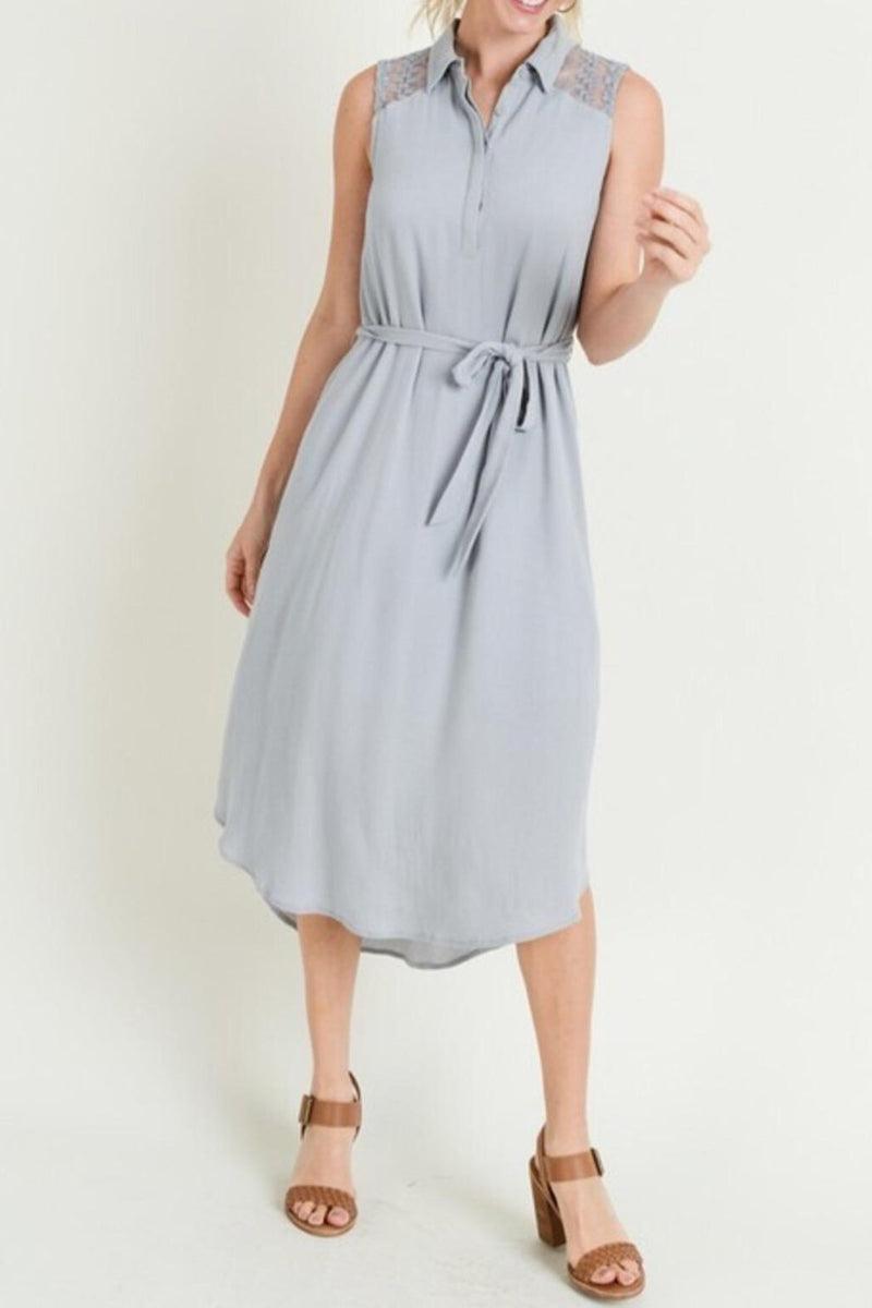 Collared Belted Midi Product Image