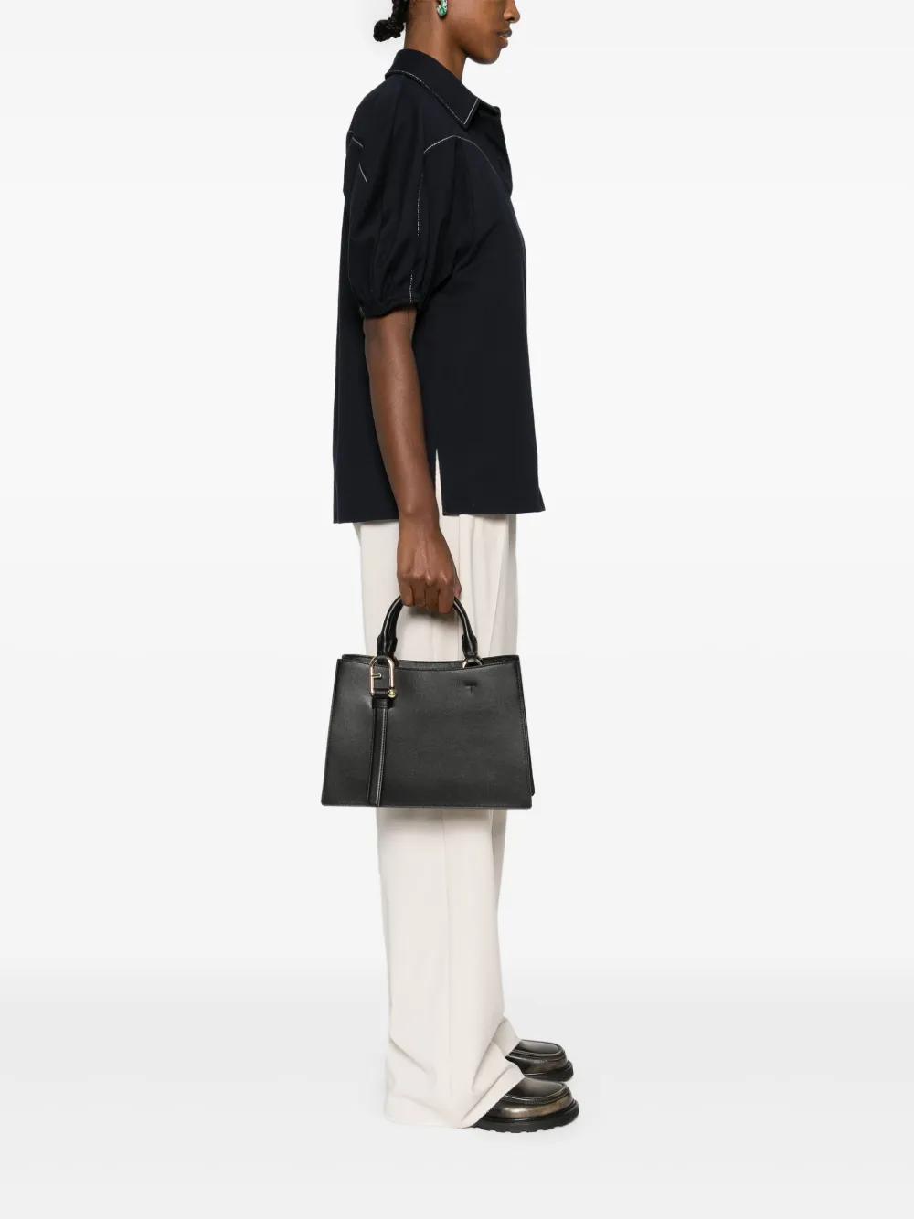 FURLA Nuvola Leather Tote Bag In Black Product Image