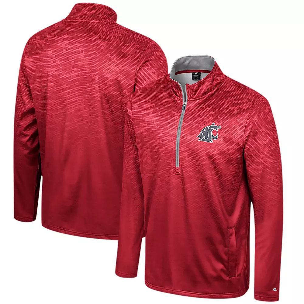 Men's Colosseum  Crimson Alabama Crimson Tide The Machine Half-Zip Jacket, Size: 3XL, Red Product Image