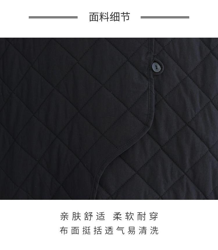 Plain Quilted Single-Breasted Jacket Product Image