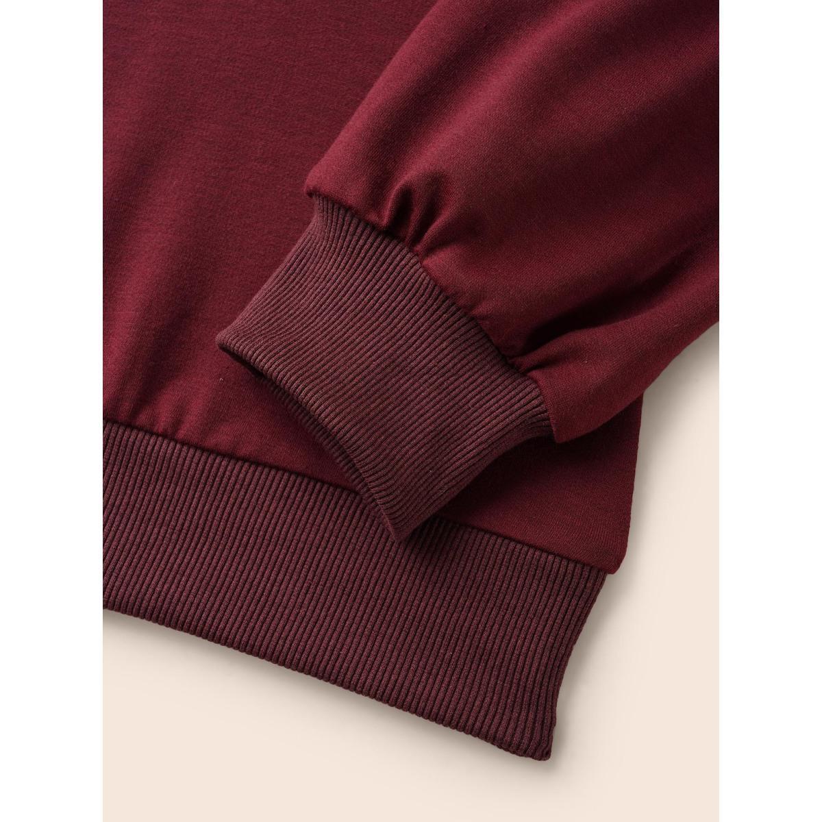 Plus Size Colorblock Contrast Raglan Sleeve Sweatshirt Women Multicolor Casual Contrast Round Neck Everyday Sweatshirts BloomChic 22-24/3X Product Image