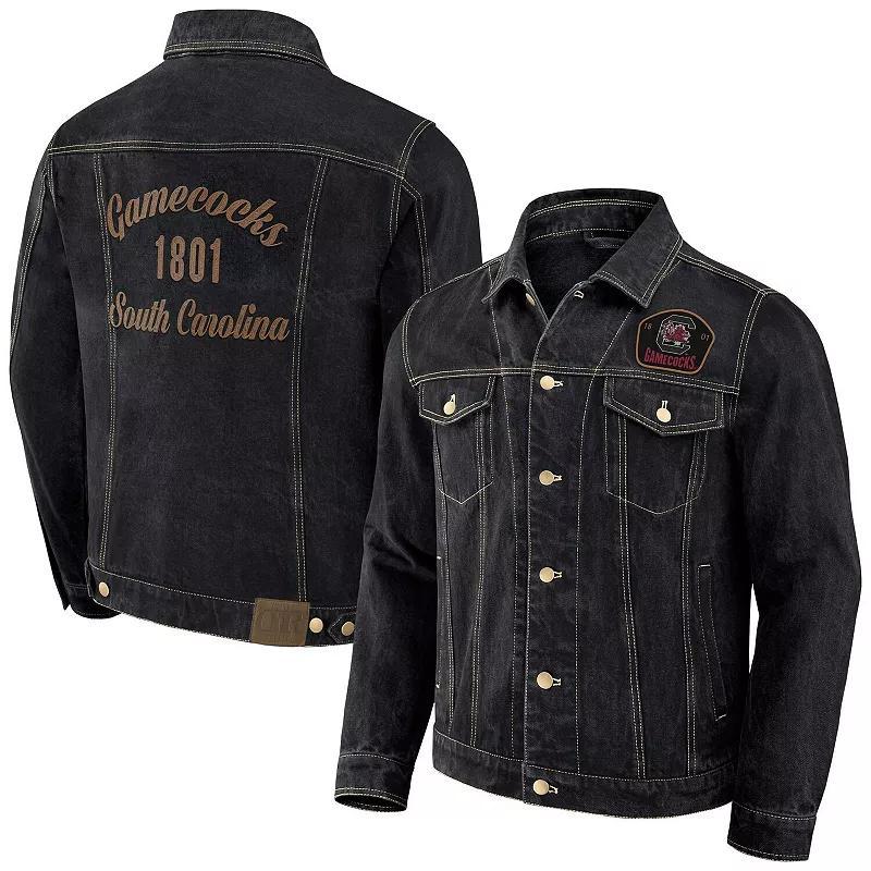 Men's Darius Rucker Collection by Fanatics Black Miami Hurricanes Button-Up Denim Jacket, Size: XL Product Image