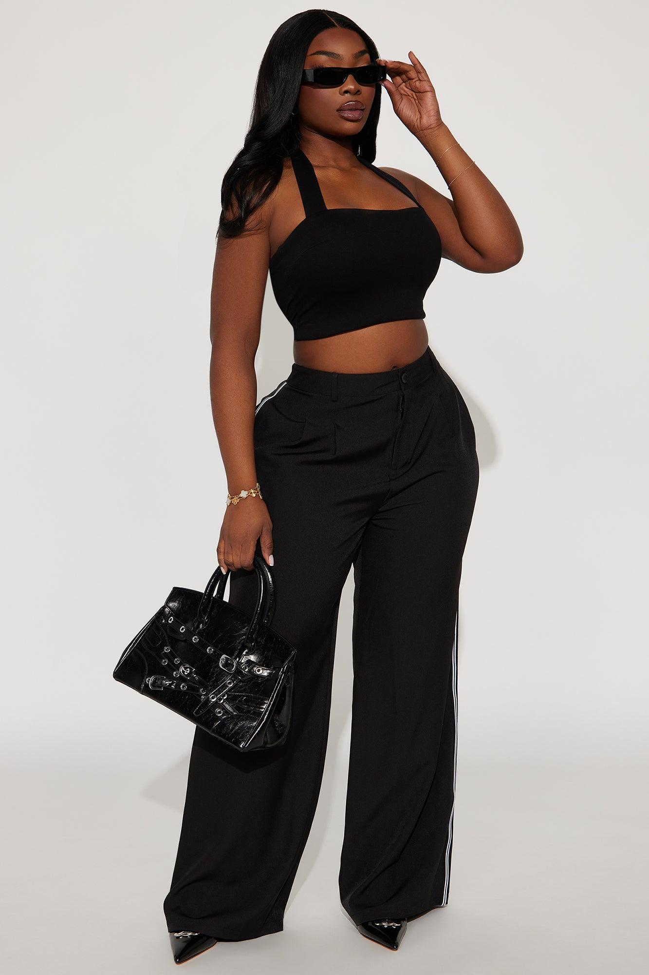 Shaylee Track Trouser Pant - Black Product Image