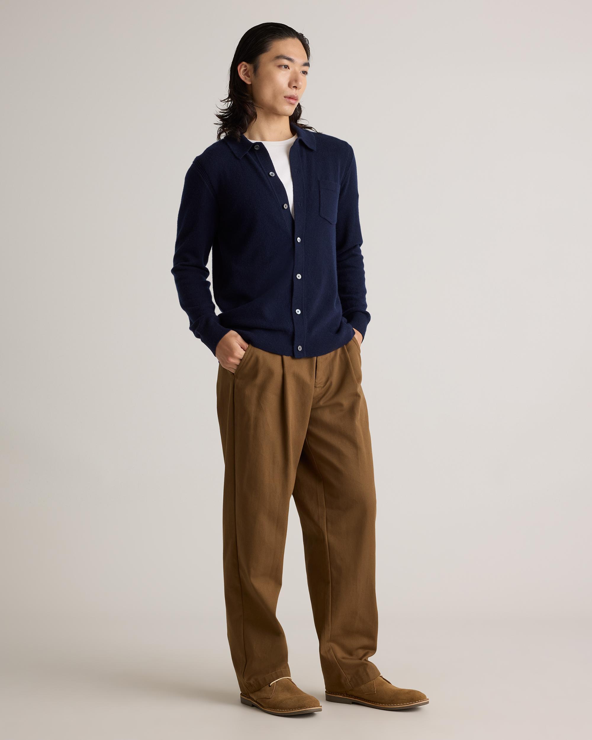 Quince | Men's Mongolian Cashmere Button Down Sweater Size XL Product Image
