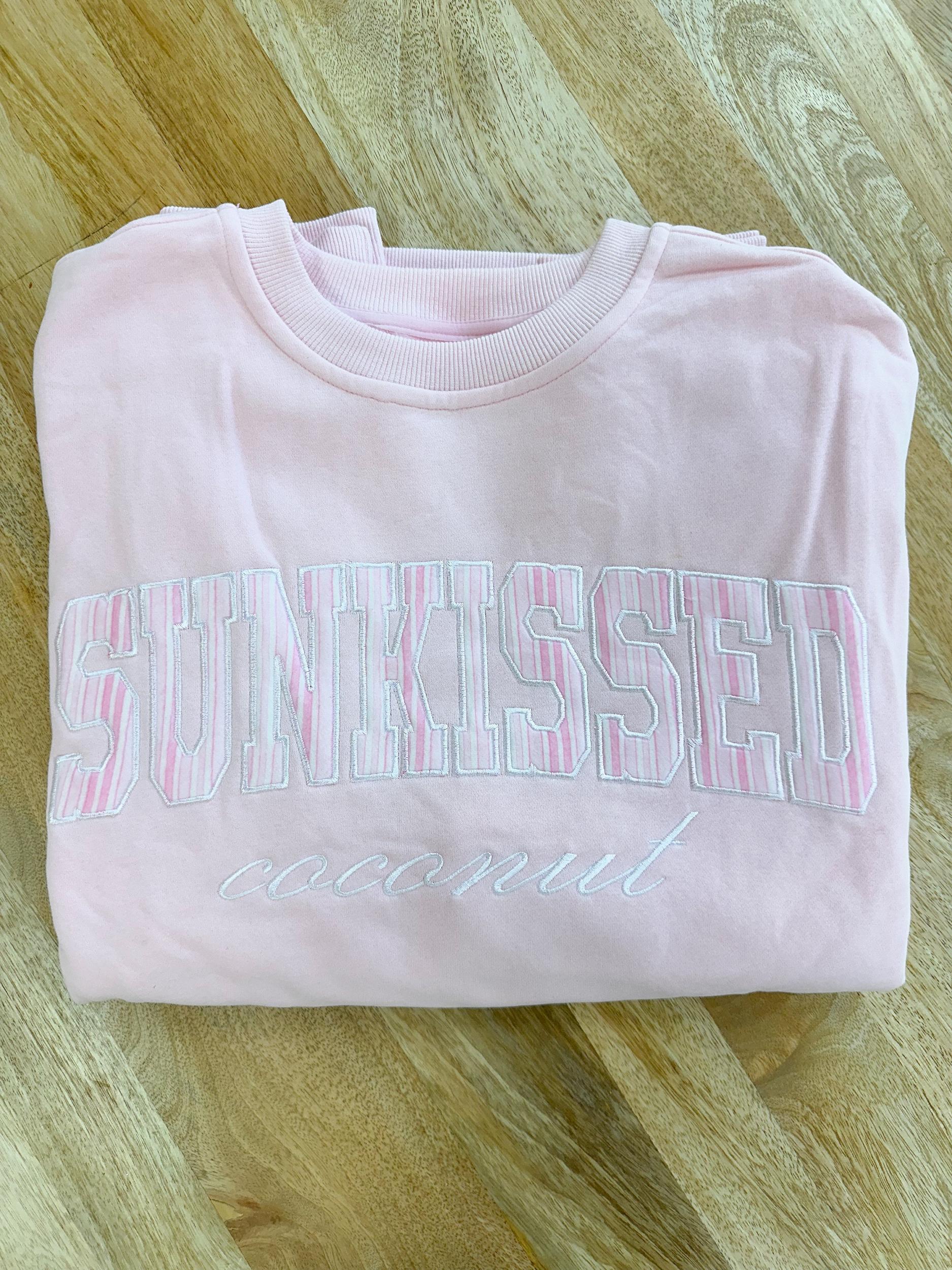 Icy Blue Sunkissed In Vogue Striped Sweatshirt Product Image