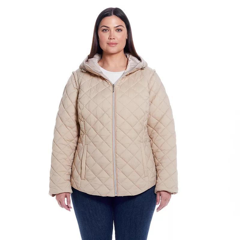Plus Size Weathercast 2-in-1 Vest Jacket, Women's, Size: 3XL, Pink Pink Product Image