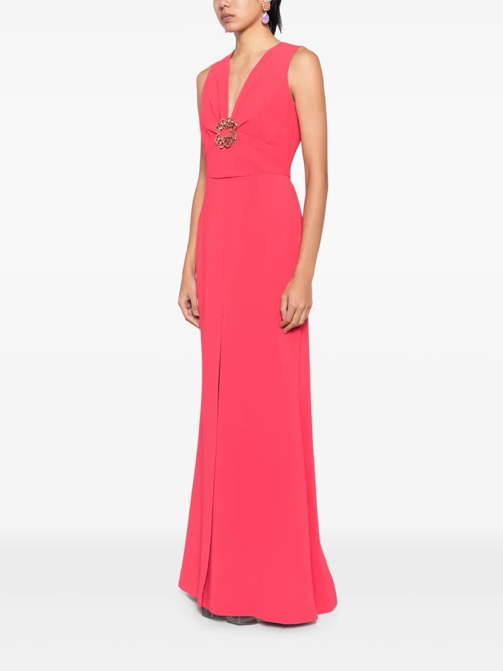 V-neck long dress Product Image