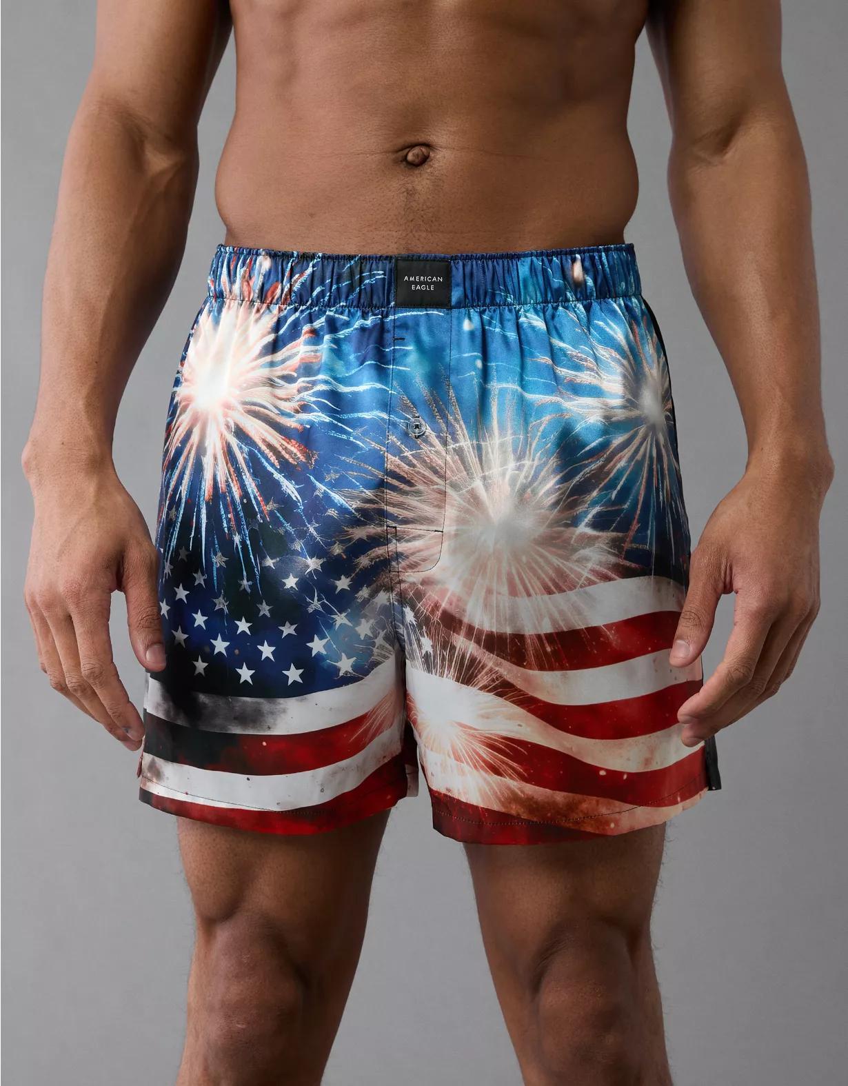 AEO Men's Paisley Satin Pocket Boxer Short Product Image