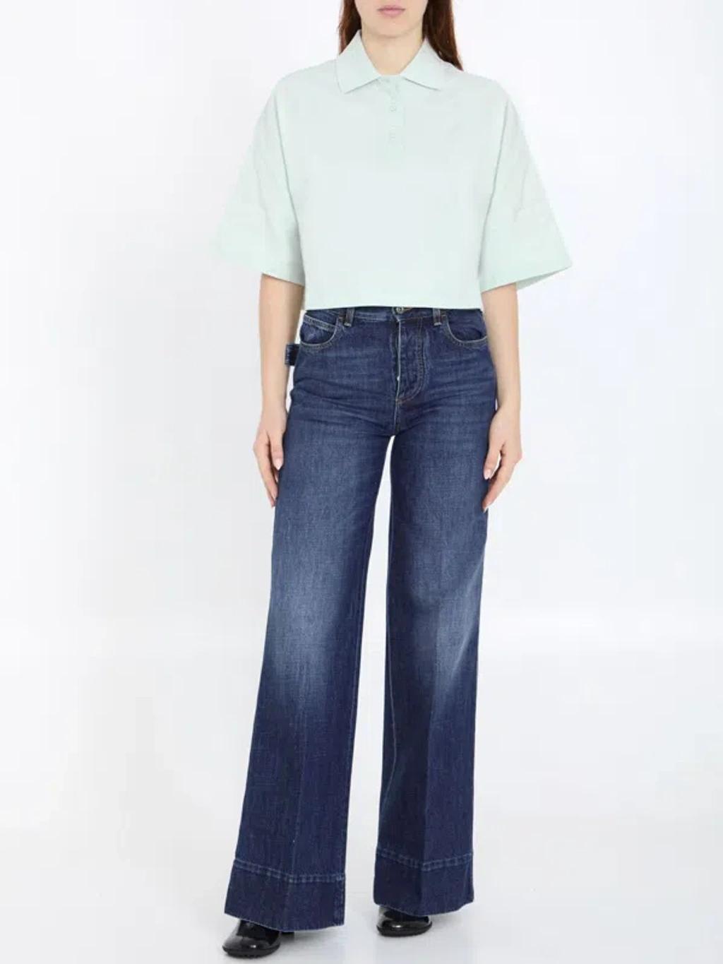 BOTTEGA VENETA High-waisted Wide-leg Jeans In Multicolor Product Image