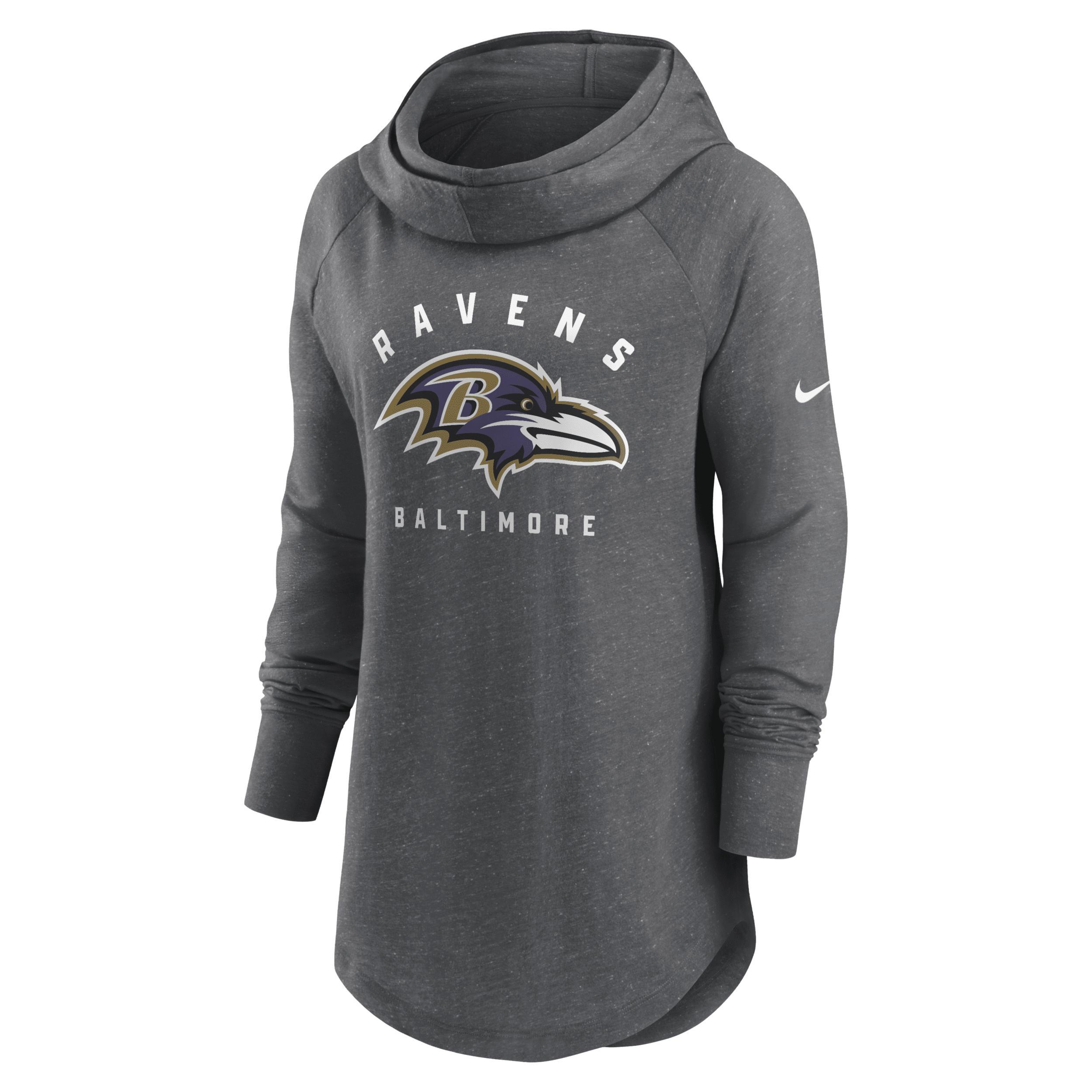 Womens Nike Cleveland s Minimal Statement Lightweight Raglan Funnel Neck Pullover Hoodie Product Image