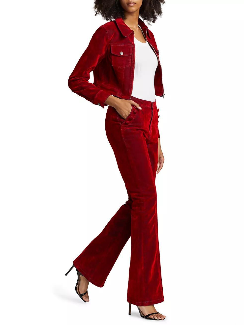 Flocked Denim Suzette Pants Product Image