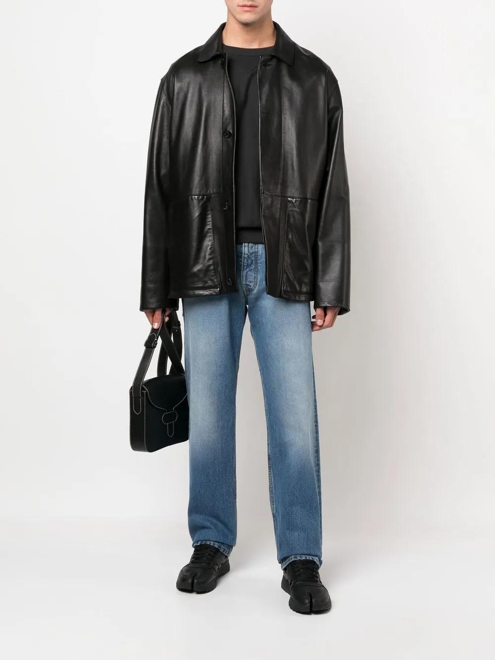 four-stitch straight-leg jeans Product Image