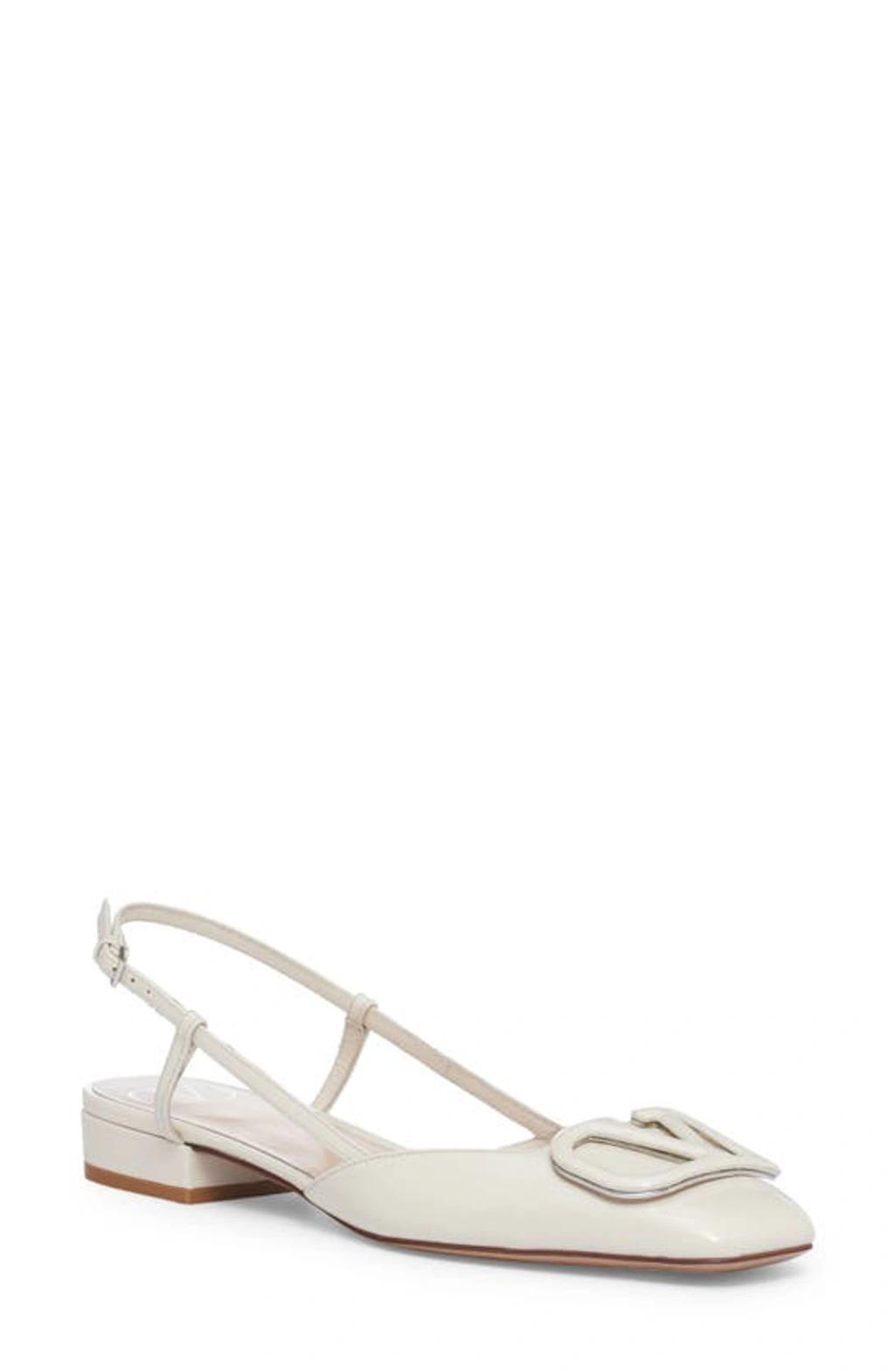 VALENTINO GARAVANI Vlogo Slingback Pump In White Product Image