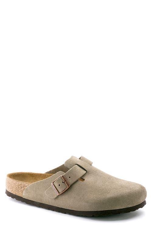 Birkenstock Mens Boston Suede Slide-On Soft Footbed Clogs Product Image
