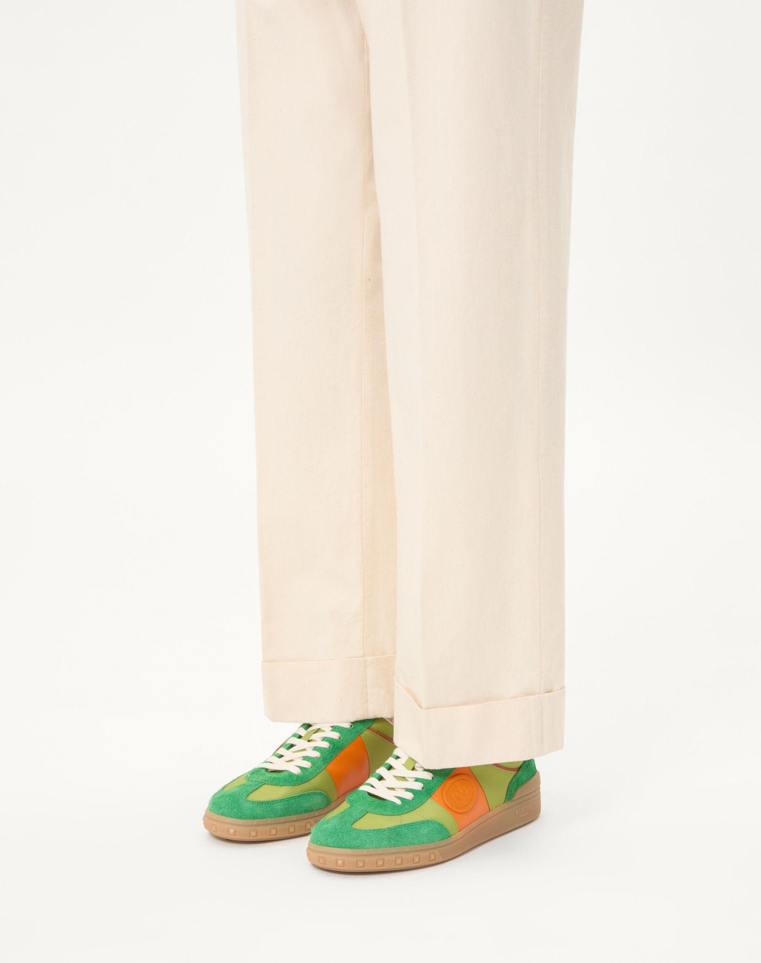 Upvillage Low Top Sneaker In Crust Leather And Nylon Product Image