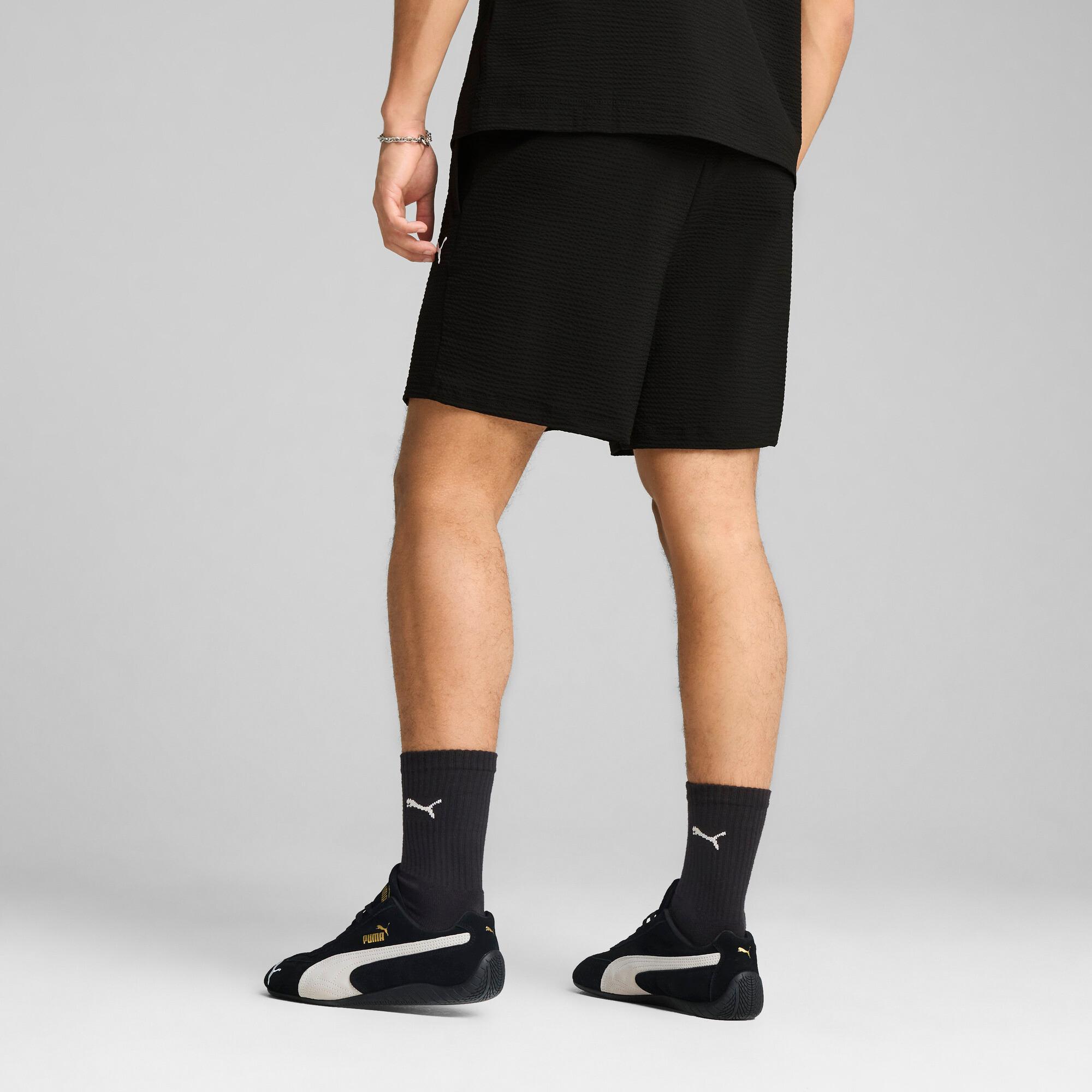 PUMA WARDROBE ESSENTIALS Men's Seersucker Relaxed 6" Shorts Product Image