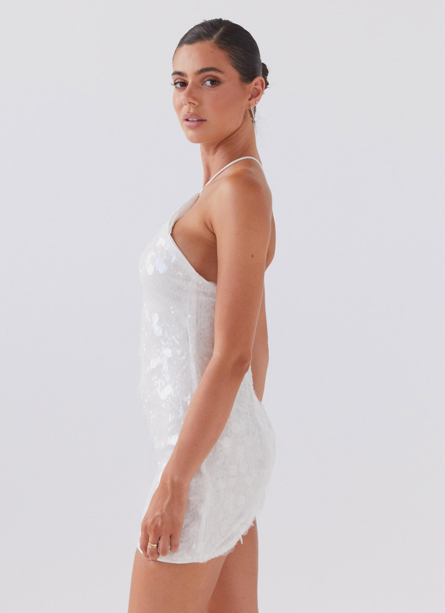 Glitz And Glamour Sequin Mini Dress - Crystal Cloud Product Image