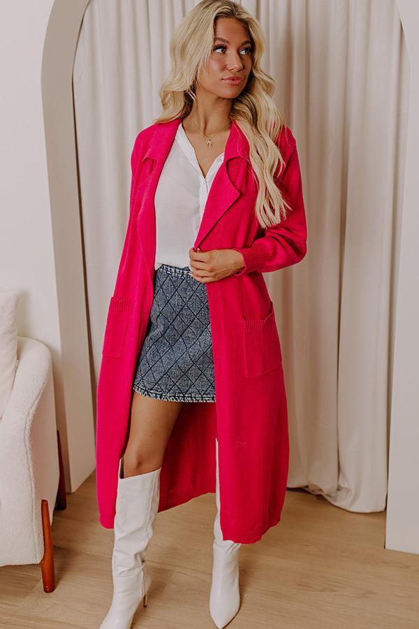 Chic A La Mode Knit Lightweight Coat Product Image