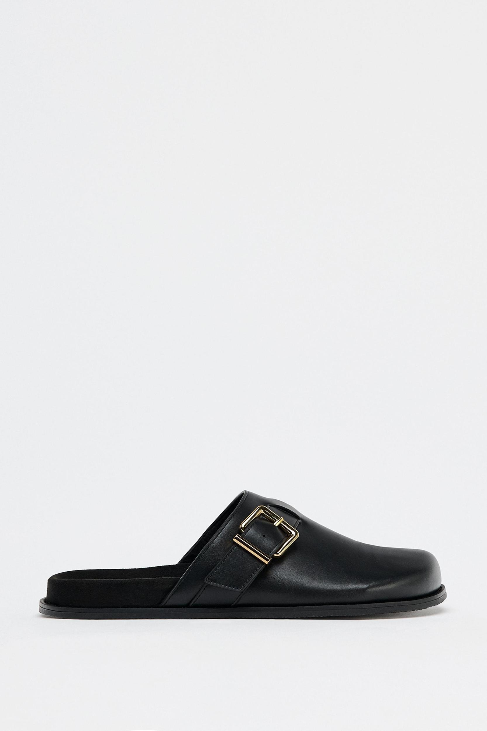 METALLIC BUCKLE CLOGS Product Image