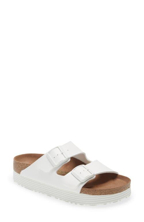 Birkenstock Womens Arizona Platform - Shoes White/White Product Image