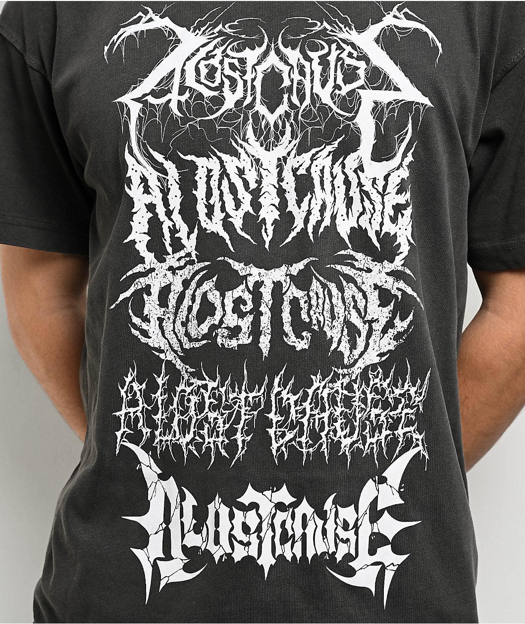 A Lost Cause Dark Omens Vintage Charcoal T-Shirt Product Image