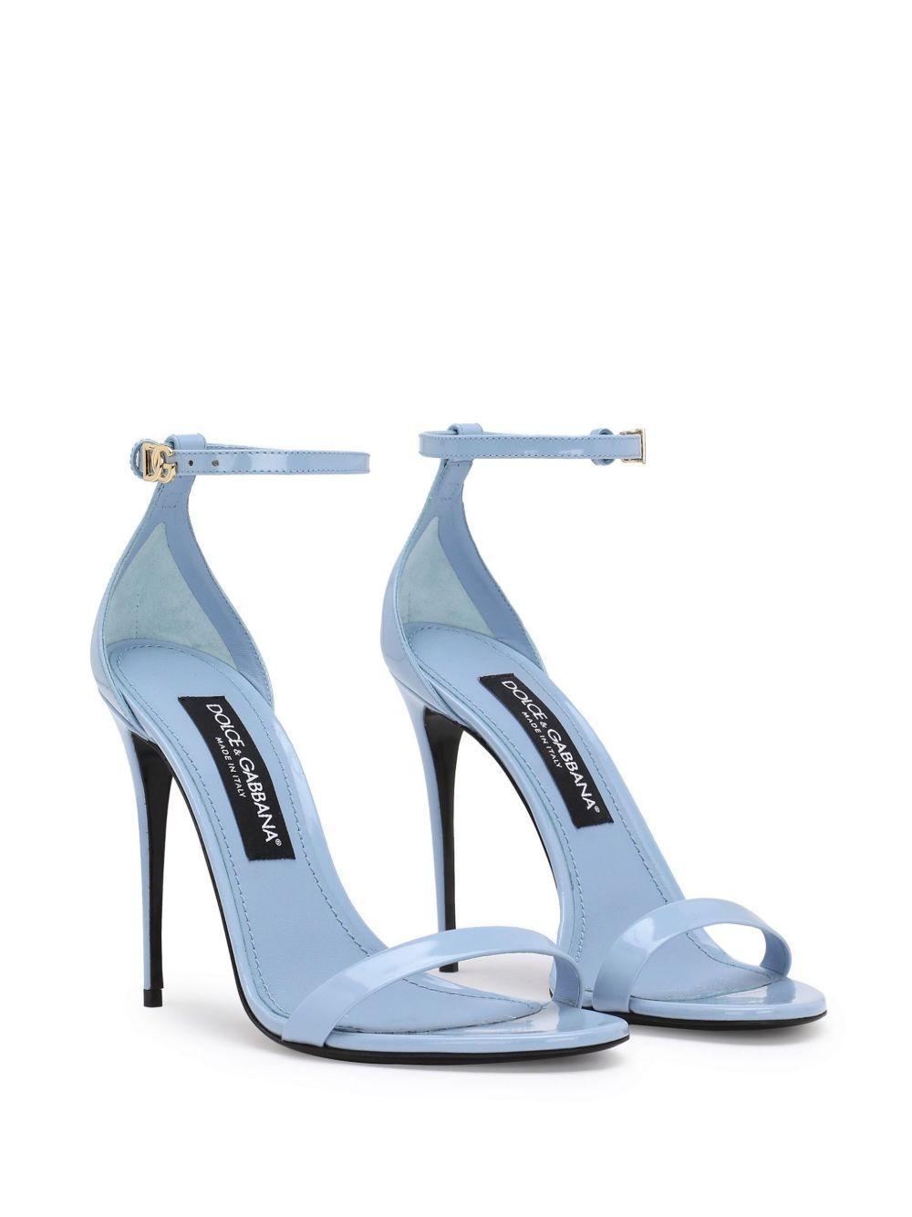 105mm polished leather sandals Product Image