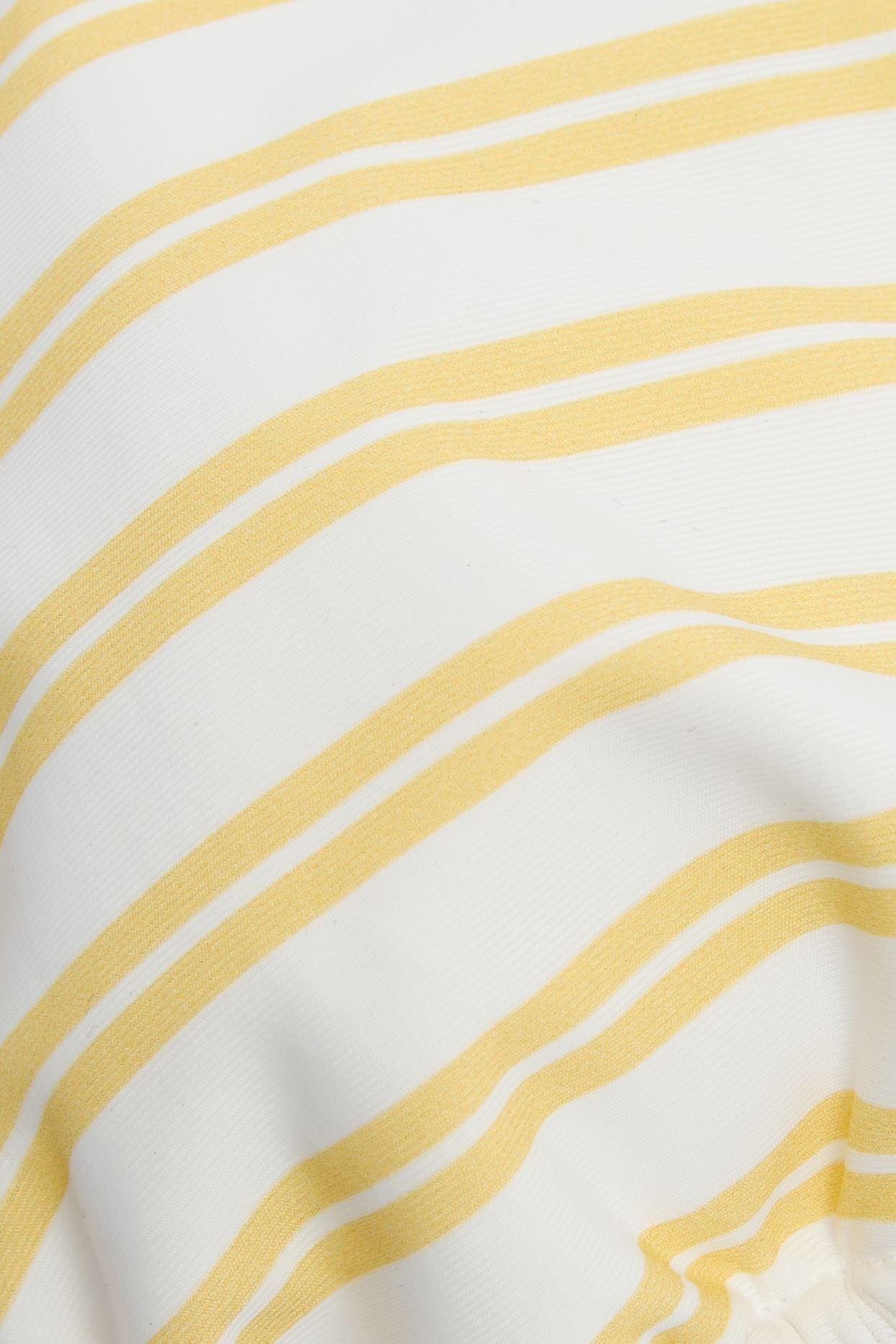 Triangle Bikini Top in Lemon Yellow Double Stripe Product Image