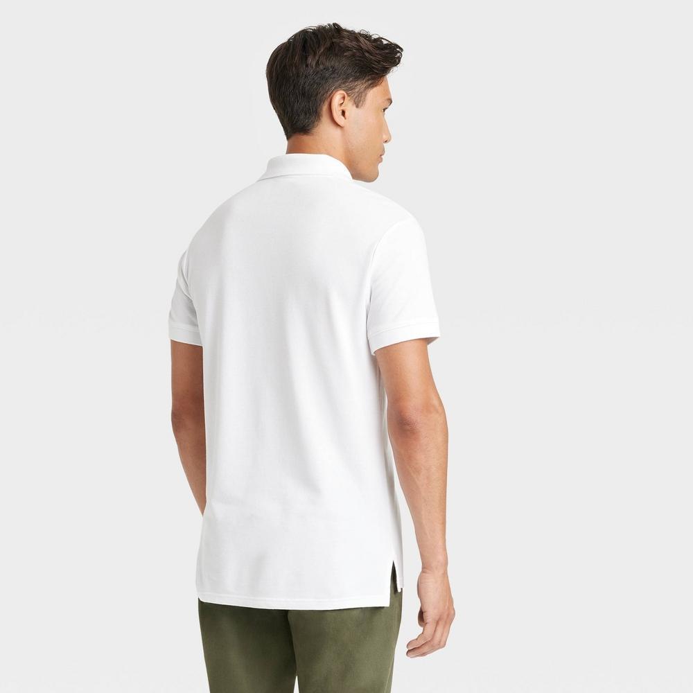 Men's Every Wear Polo Shirt - Goodfellow & Co™ True White S: Midweight, Standard Fit Product Image