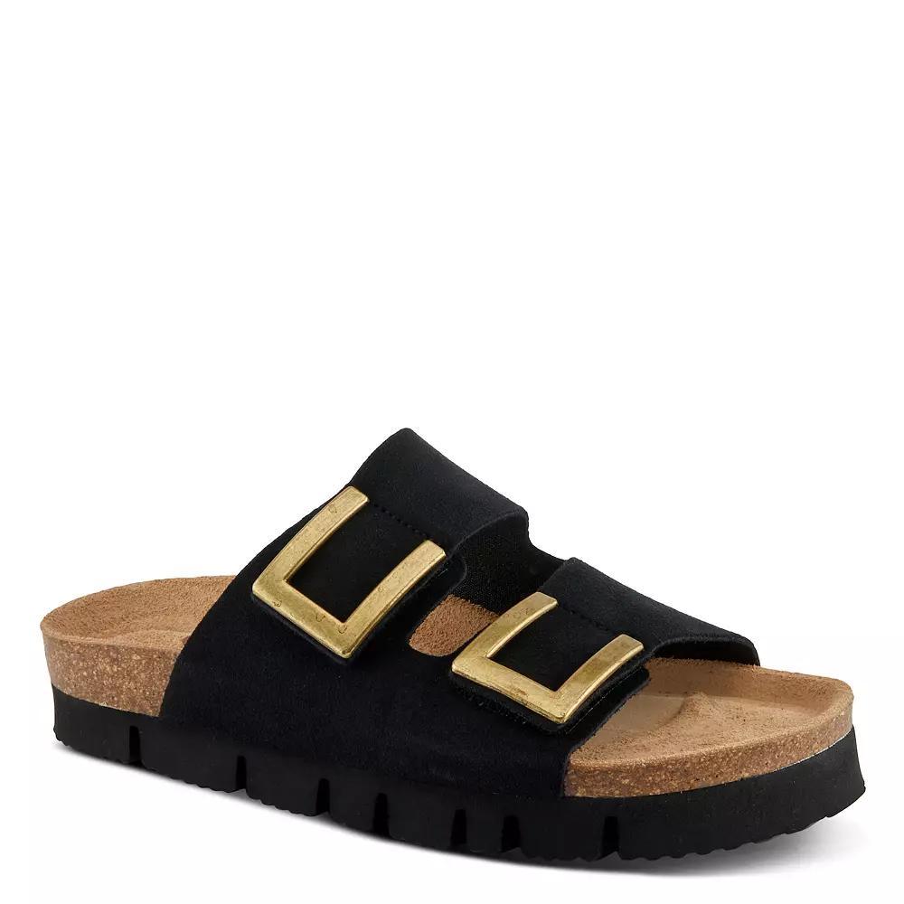 Spring Step Nesconset Women's Slide Sandals, Size: 40, Black Suede Product Image