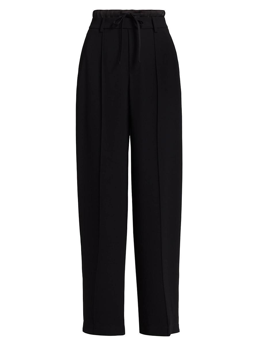 Womens Double-Waistband Drawstring Pant, Black, Size 10 Vince Product Image