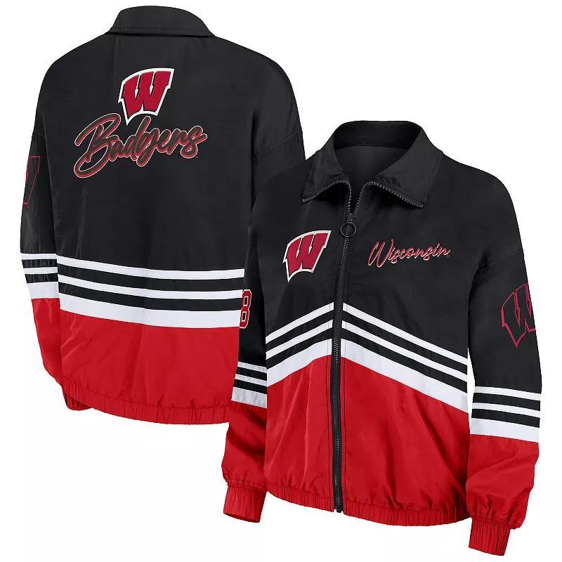 Womens NCAA Wisconsin Badgers Vintage Full-Zip Windbreaker Product Image