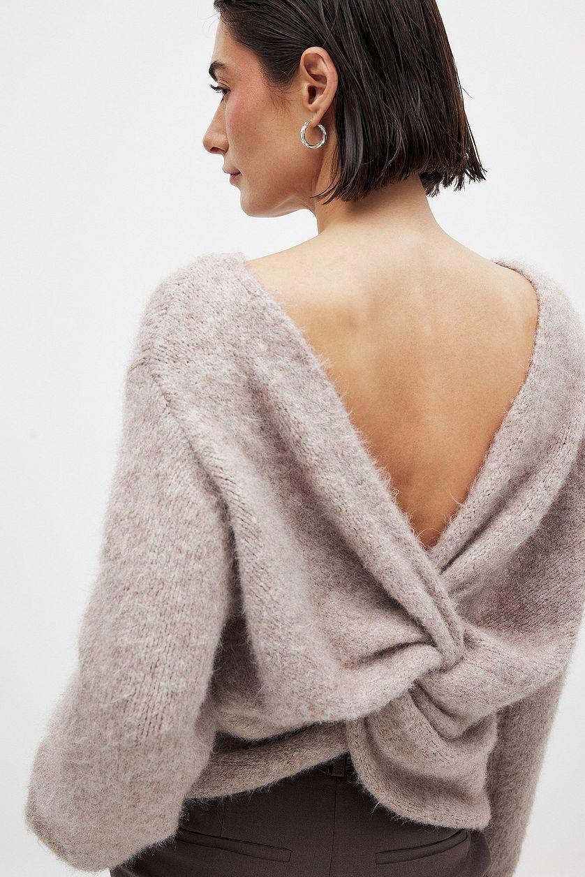 Knitted Back Detail Sweater Product Image