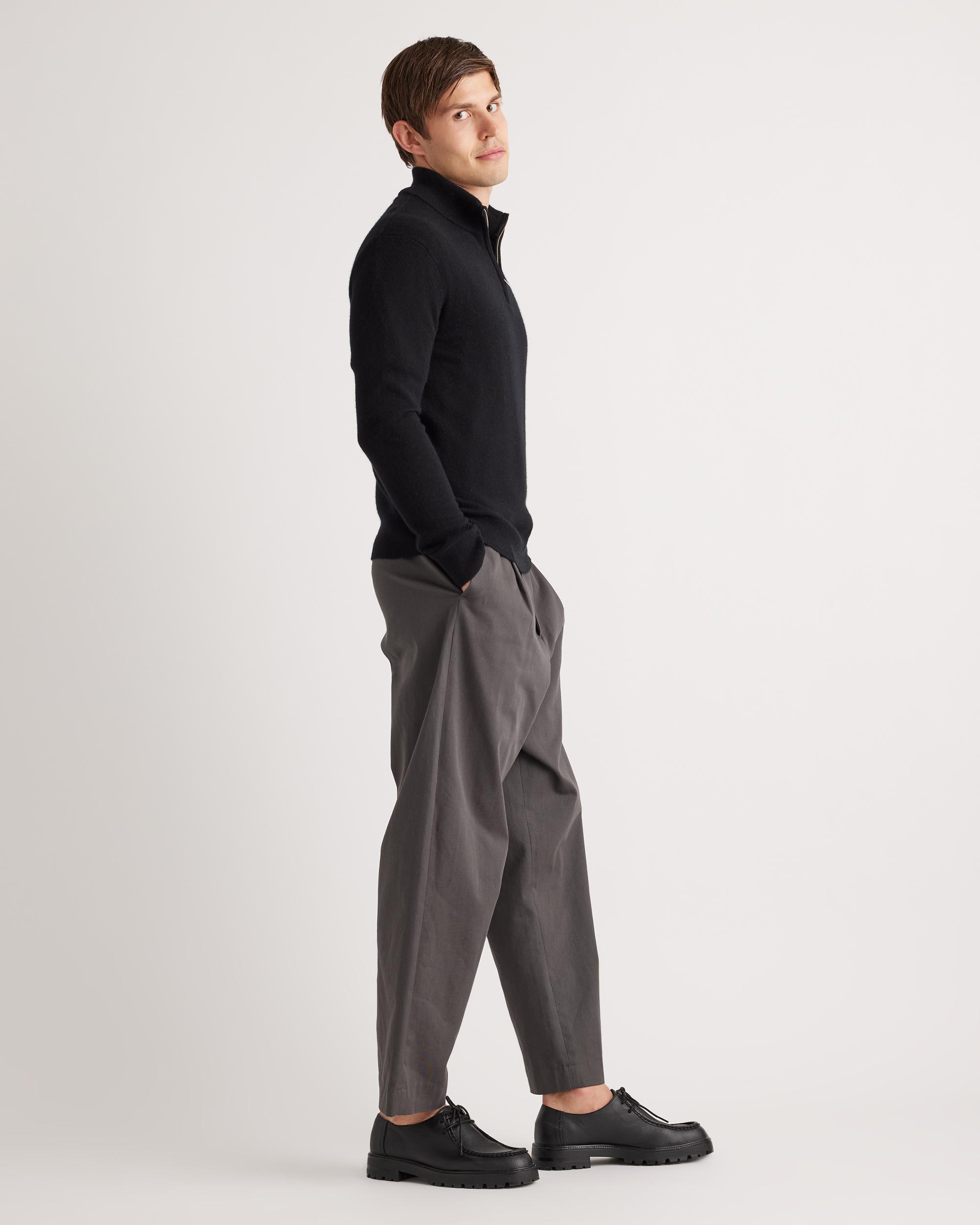 Quince | Men's Mongolian Cashmere Quarter Zip Sweater Product Image