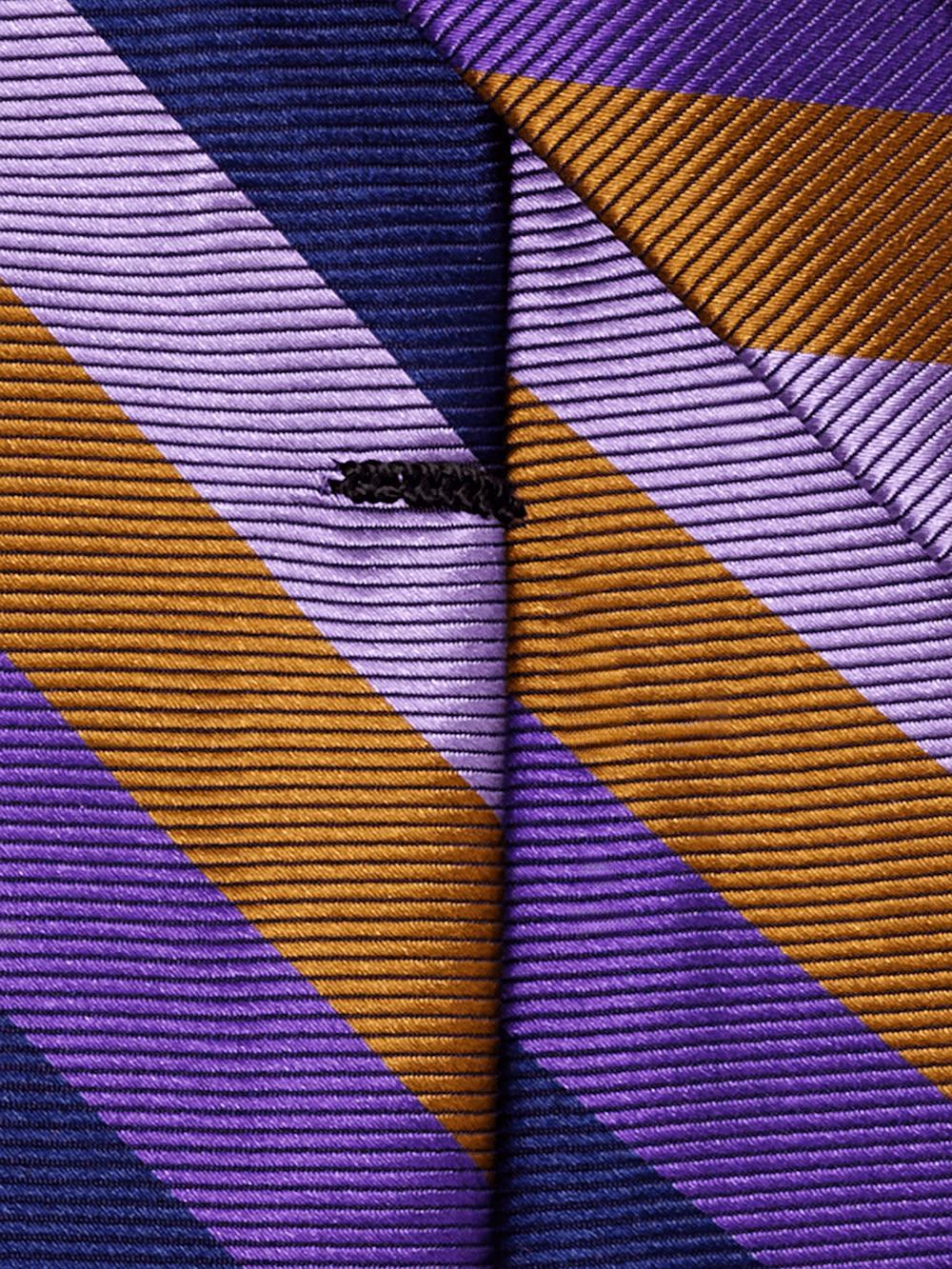 Stripe Woven Silk Tie - Purple Multi Product Image