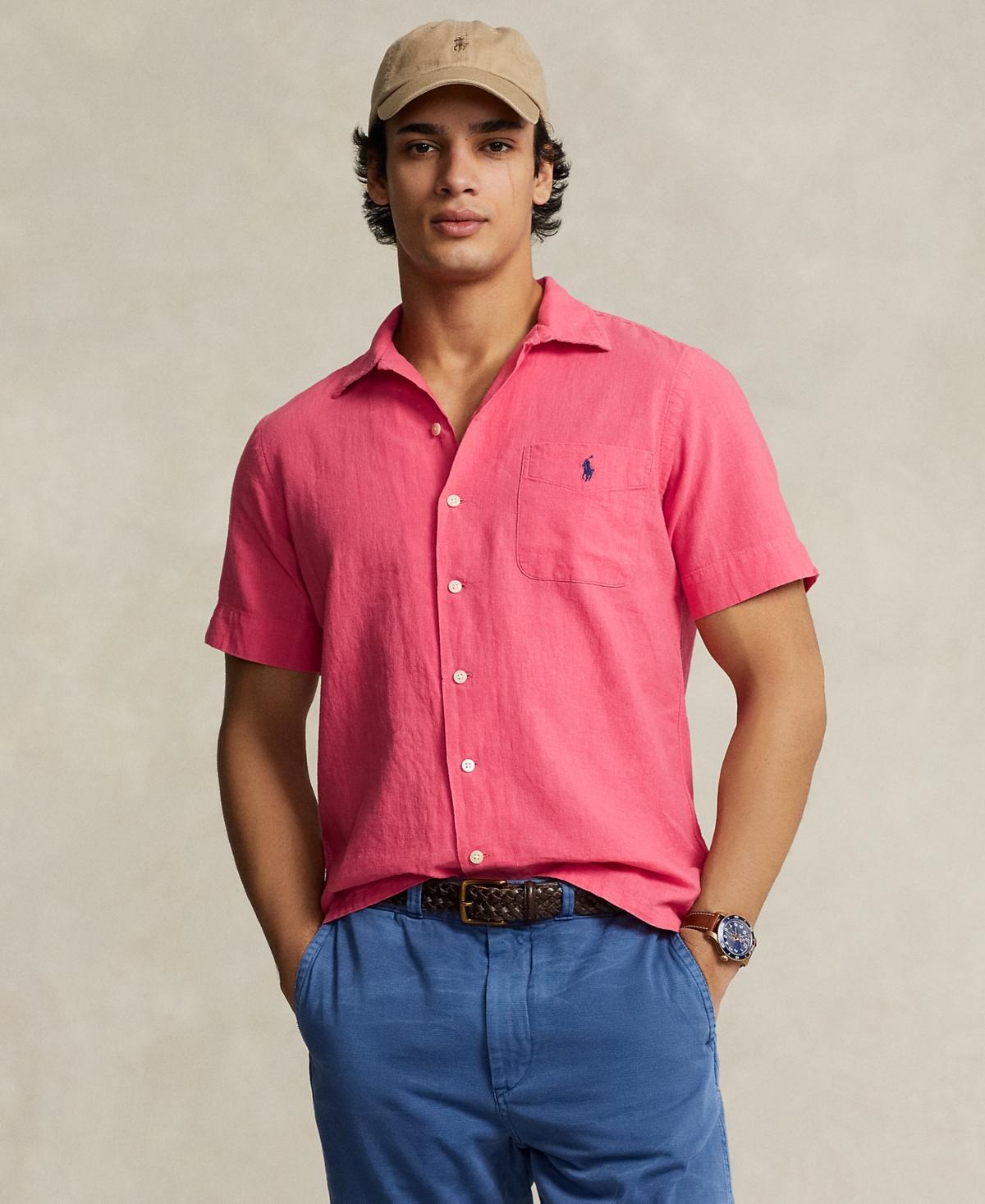 Polo Ralph Lauren Classic Fit Linen-Cotton Camp Shirt (Celadon) Men's Clothing Product Image
