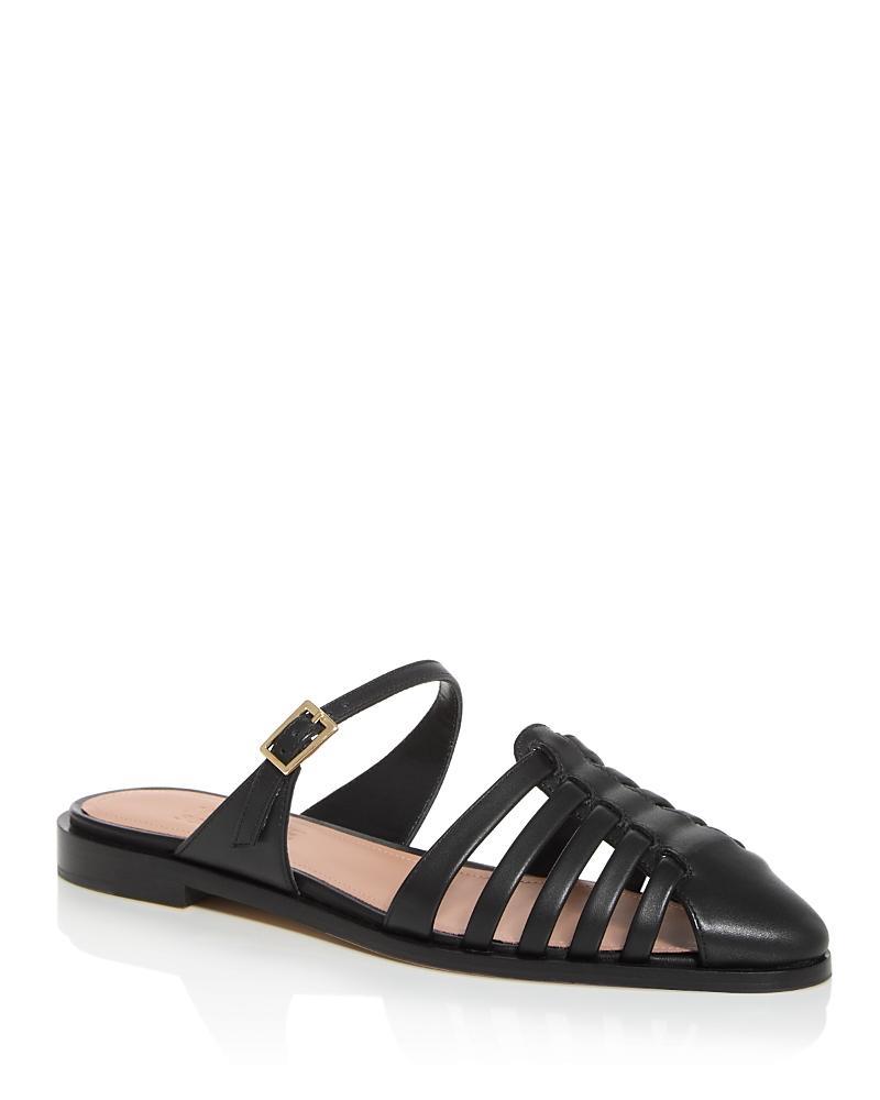 Womens Eleonora Leather Flat Mules Product Image