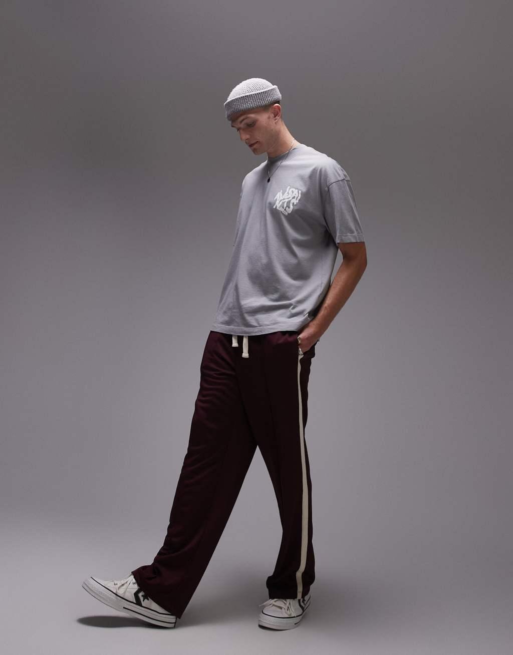 AllSaints Orlando back print t-shirt in gray Product Image