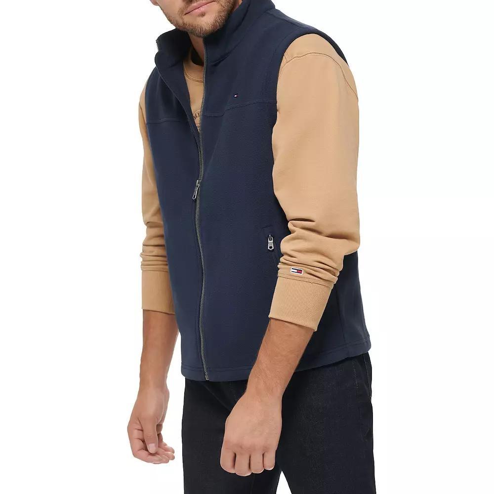 Big & Tall Tommy Hilfiger Fleece Vest with Stand Collar, Men's, Size: 4XB, Light Gray Product Image